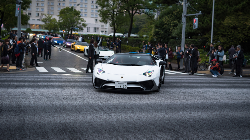 Illustration for article titled Japan's Lamborghini Day Is Delightfully Colorful